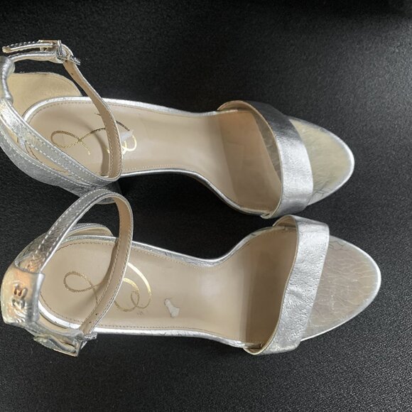 Sam Edelman Women's "Yaro" Silver Heeled Sandal Size: 10M - Picture 7 of 11